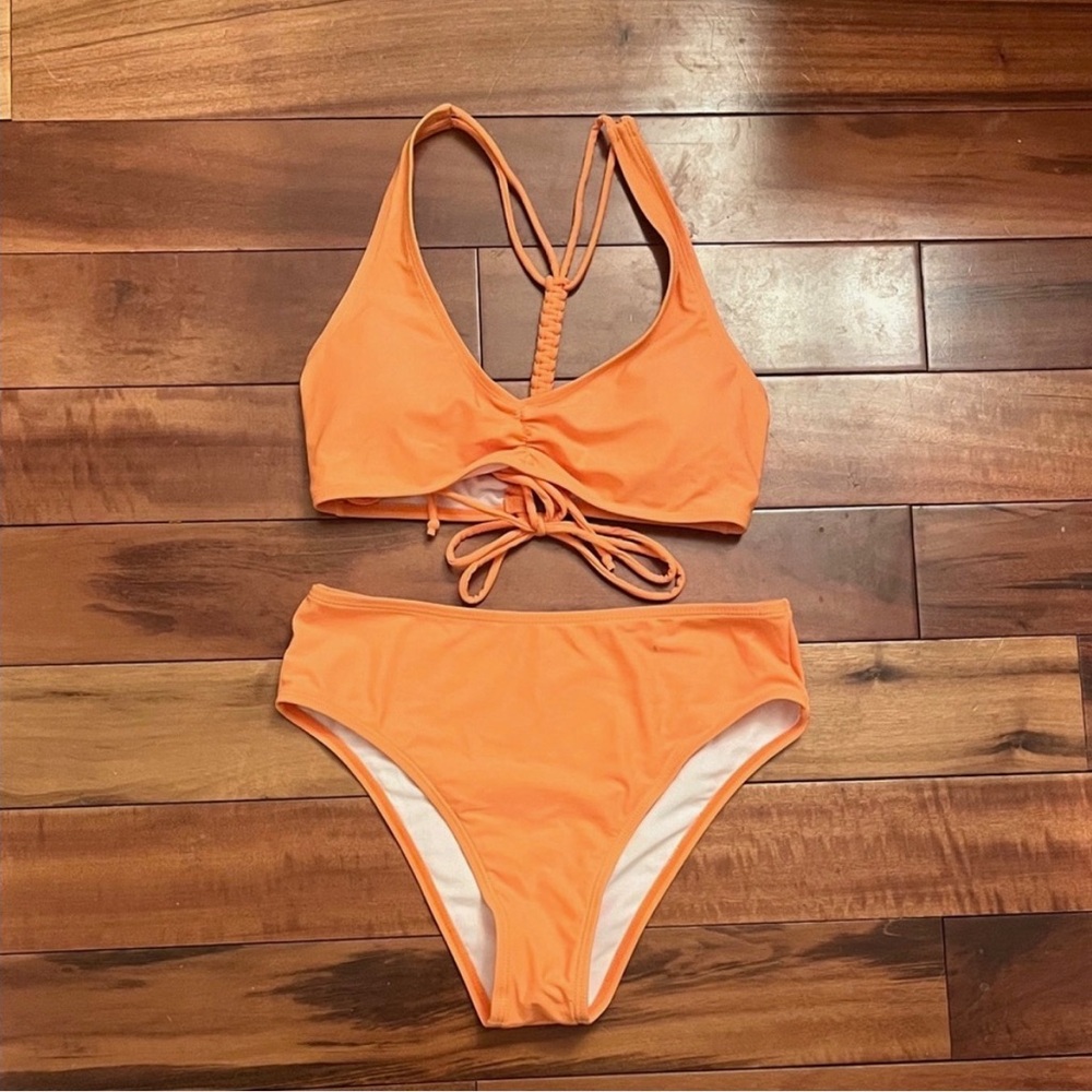 Orange Women's Swimwear Set